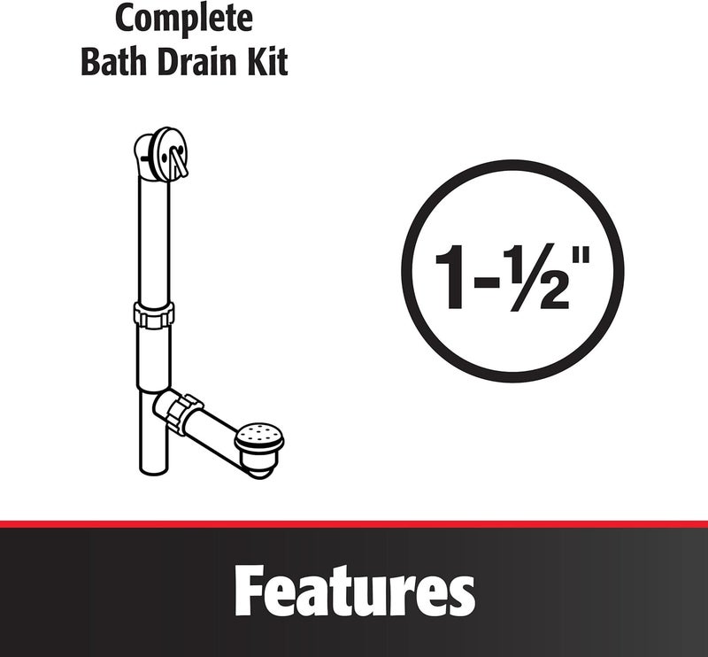 Keeney 645PVCDSBN Cable Driven PVC Bathtub Drain Kit with Brushed Nickel Finish - Image 4